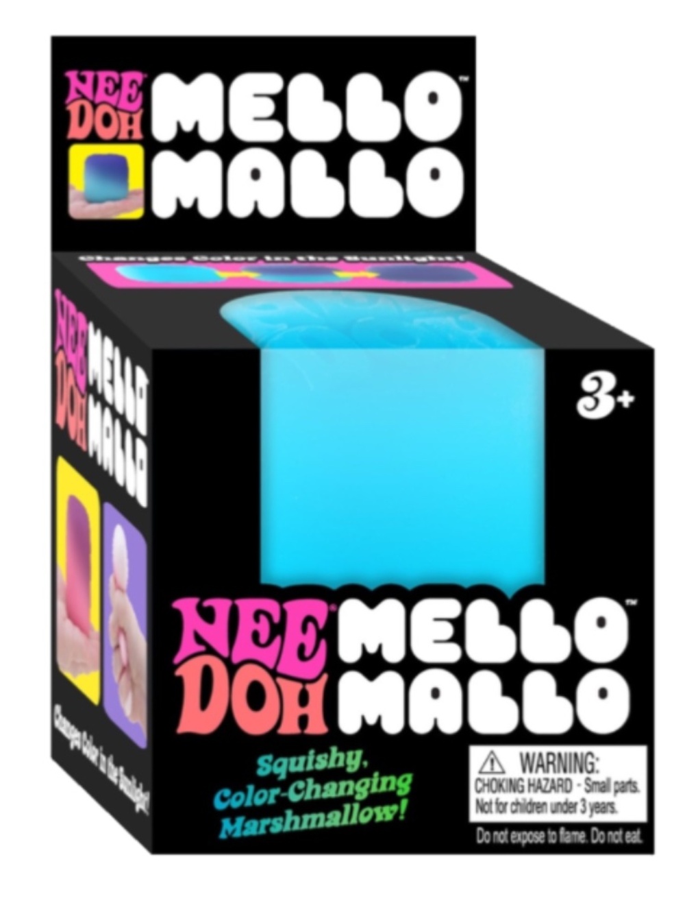 NeeDoh Mello Mallo Blue Color-Changing Marshmallow Squishy NEW